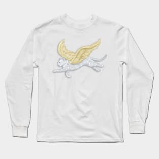 Flight of Fancy - Winged Cat Long Sleeve T-Shirt